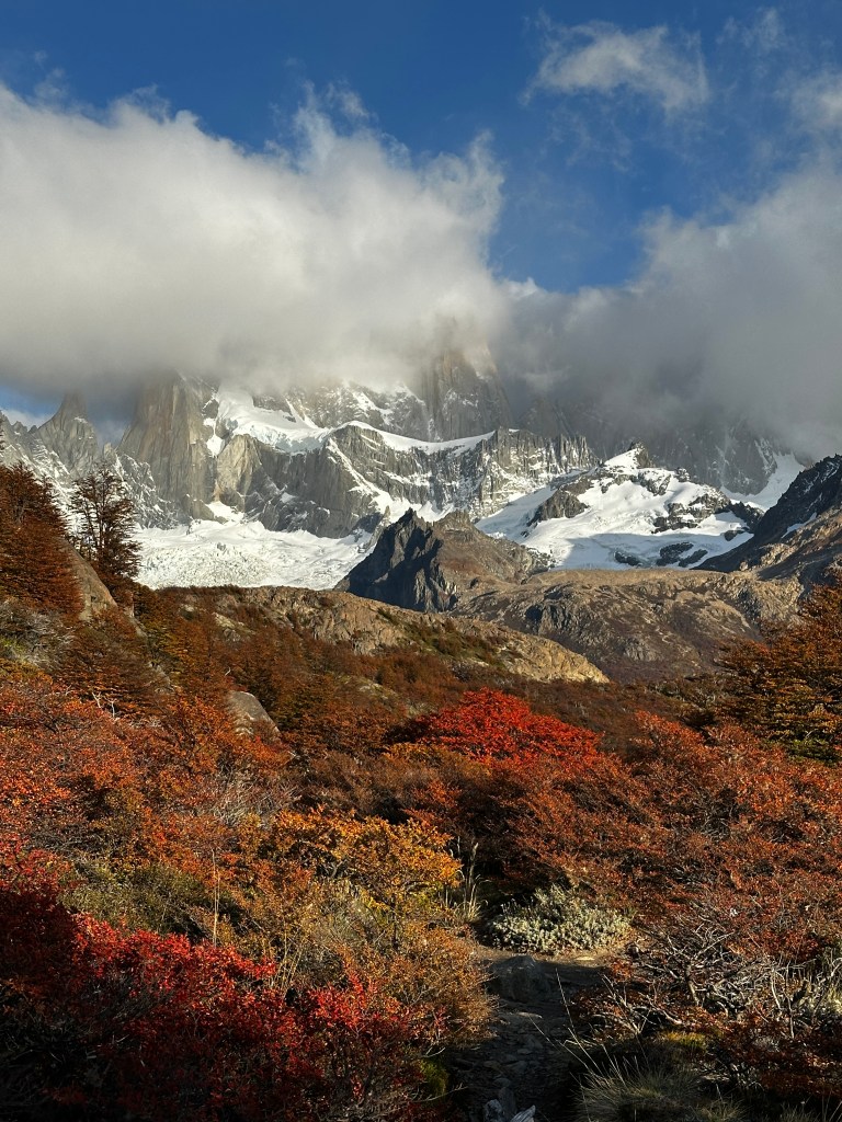 April with its autumnal colors. El Chalten, Patagonia, Argentina.